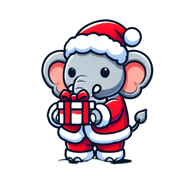 Santa Elephant Icon